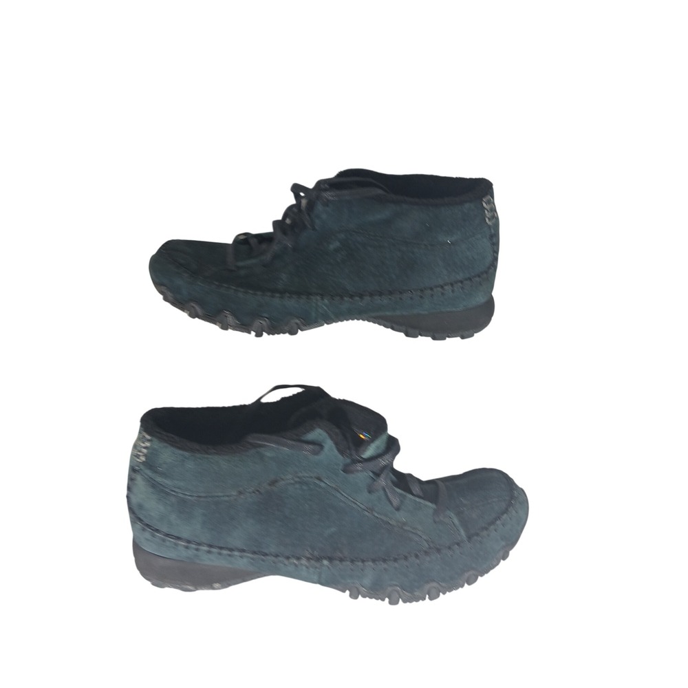 Skechers Relaxed Fit Boots 7.5 Black Suede Faux Fur Memory Foam Gorpcore 49013